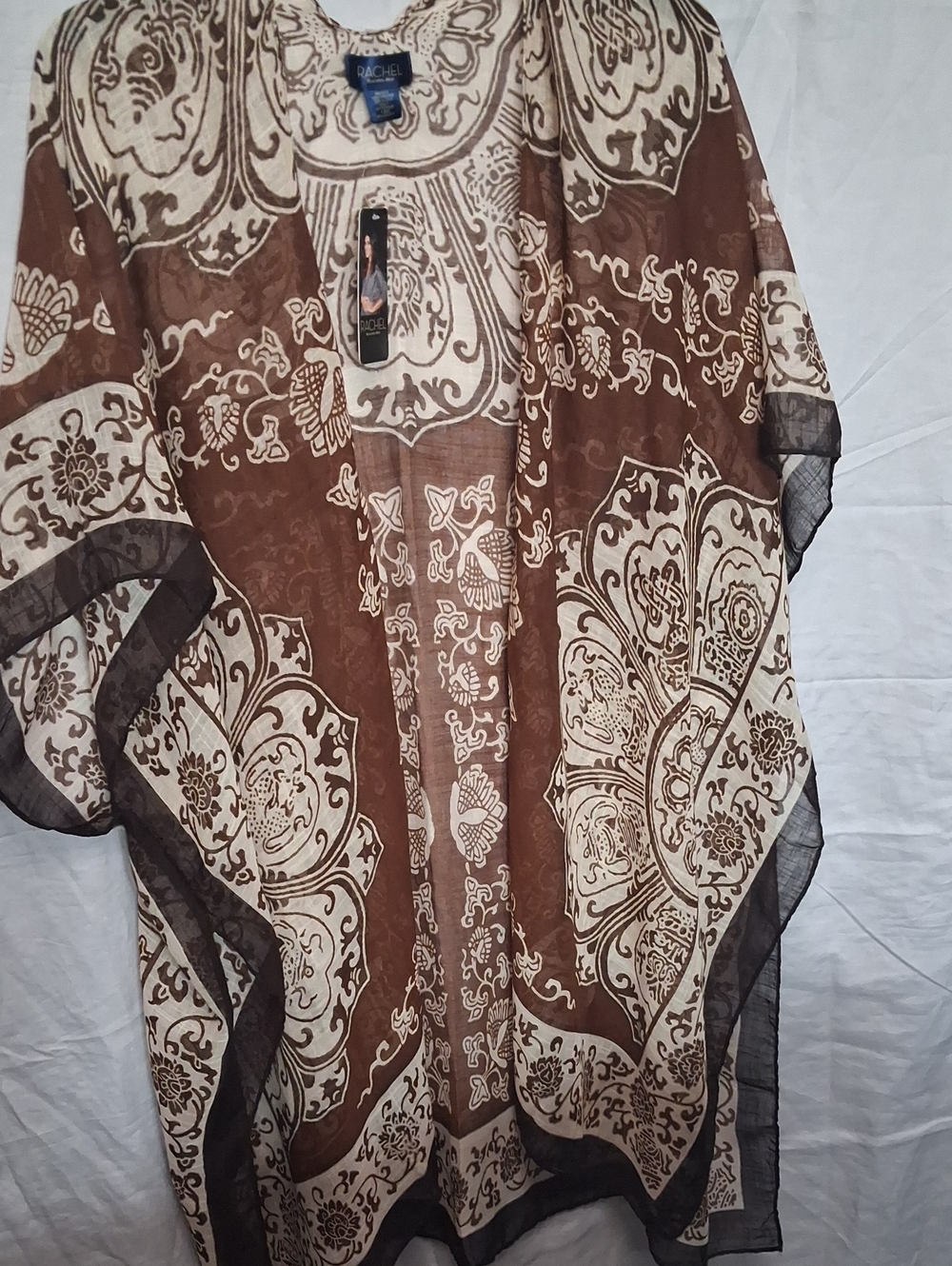 RACHEL Rachel Roy Brown and Cream Printed Kimono